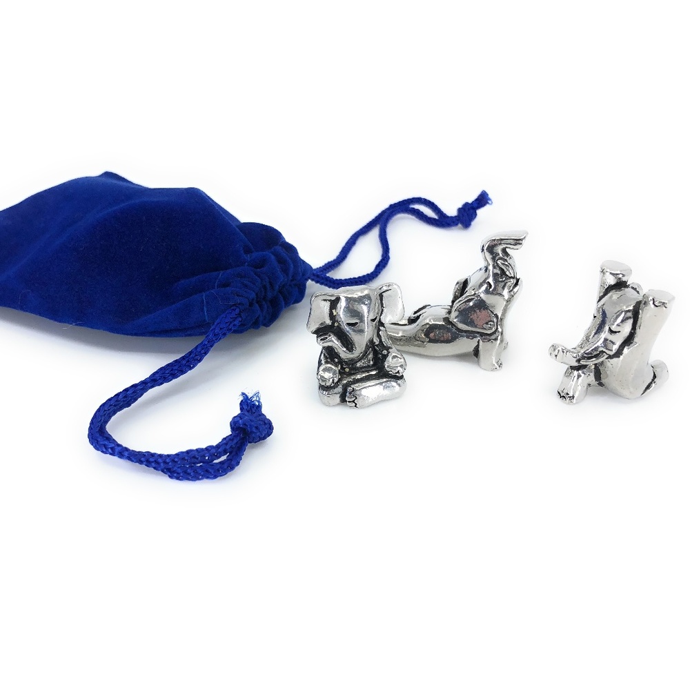Handmade Yoga Elephant Poses Pewter Figurines Namaste Artisan Gift New